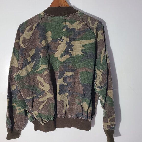 Vintage 80s Sports Afield Forest Camo Large Full Zip Jacket Made in USA - Picture 2 of 5